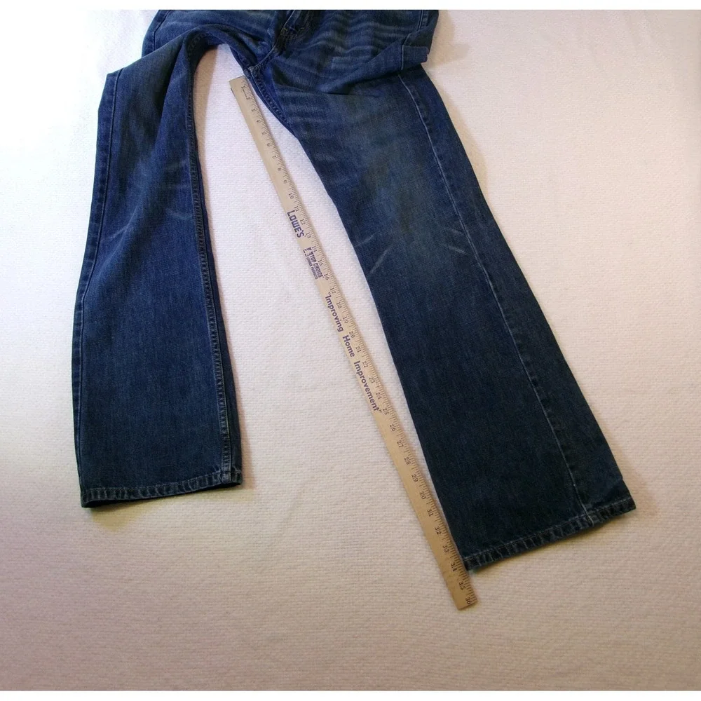 Levis 527 Slim Bootcut Jeans Mens 36x34 Blue Medium Wash WaterLess 05527-0527